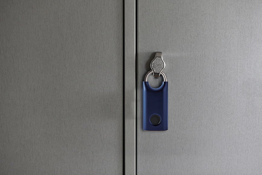 Candado de huella dactilar Nomaday, gris