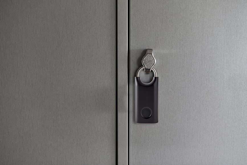 Candado de huella dactilar Nomaday, gris