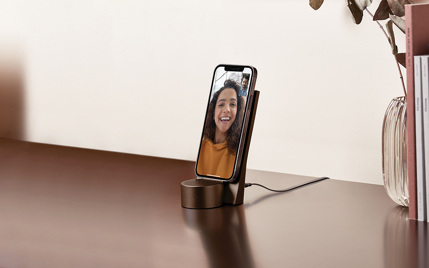 Cargador Inalámbrico City, con altavoz Bluetooth, dorado