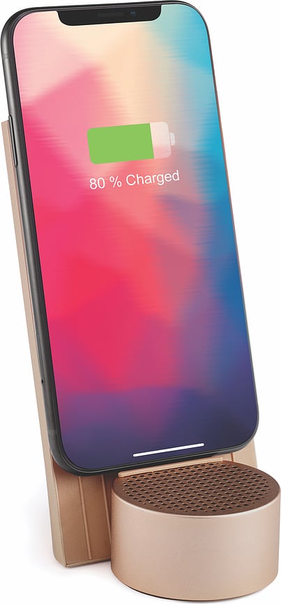 Cargador inalámbrico con altavoz City, verde