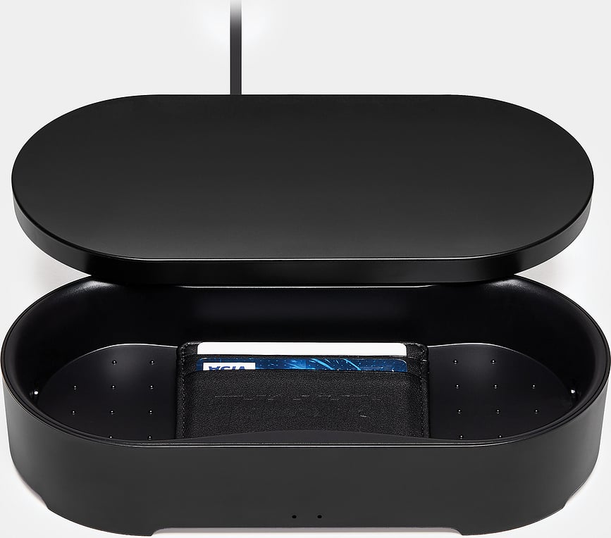 Cargador Inalámbrico con esterilizador UV Oblio Box, negro