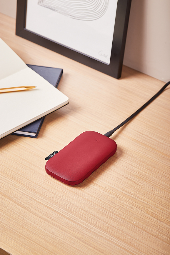 Cargador inalámbrico Softpower, rojo