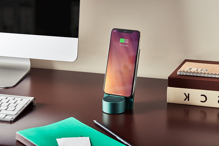 City Brezžični polnilnik z zvočnikom, zelen