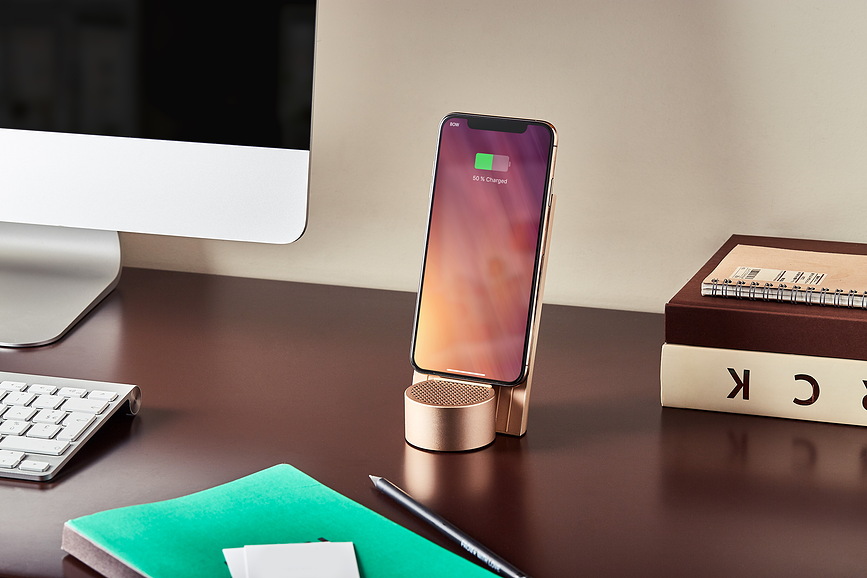 City Chargeur Sans Fil avec haut-parleur, vert