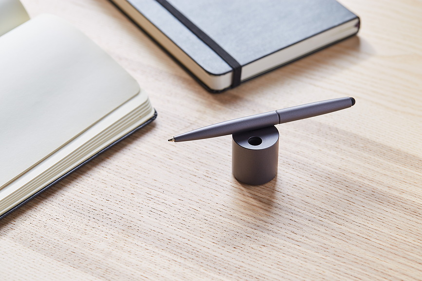 City Stylo Bille avec support, gris canon de fusil