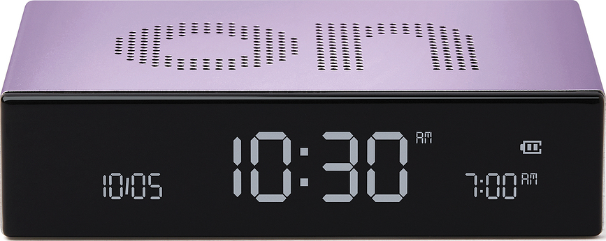 Despertador Flip Premium, lila, reversible