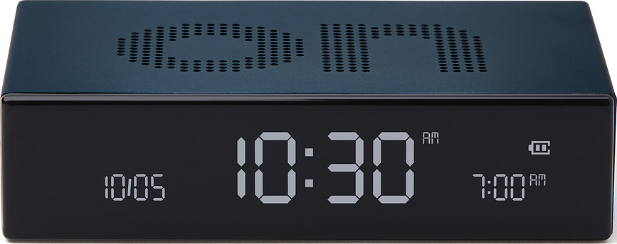 Despertador reversible Flip Premium, azul oscuro