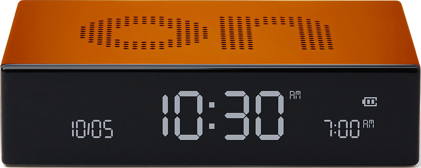 Despertador reversible Flip Premium, naranja