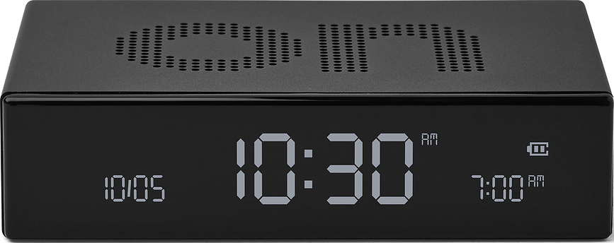Despertador reversible Flip Premium, negro