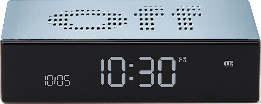 Despertador reversible Flip Premium, azul claro