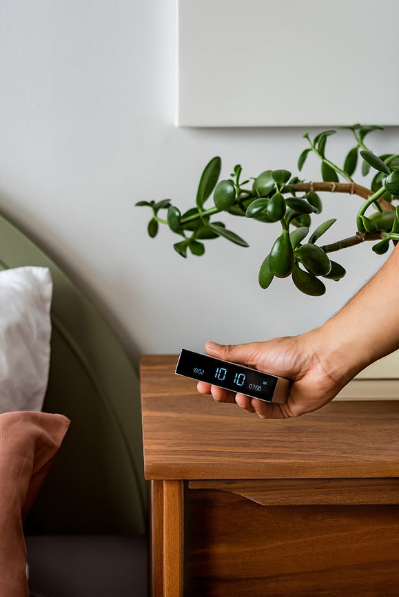 Despertador reversible Flip Premium, azul claro