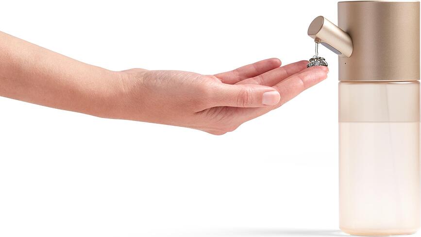 Dosificador de gel desinfectante Horizon, plateado oscuro