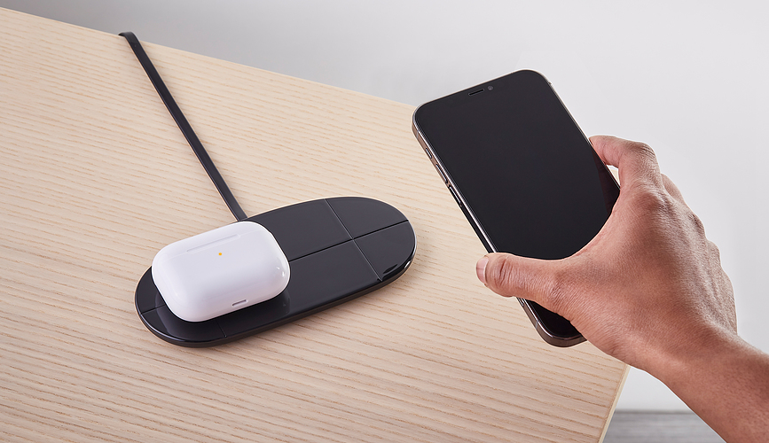 Duo Mini Brezžični polnilec, črn
