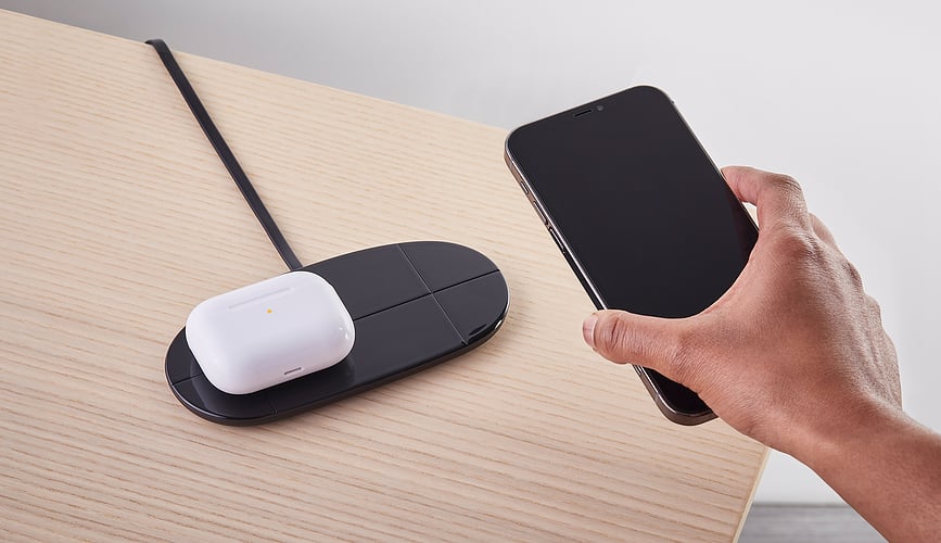 Duo Mini Bežični Punjač crni