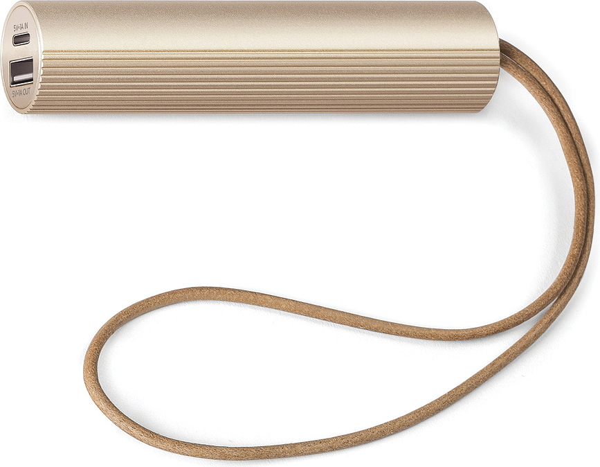 Fine Tube II Powerbank 3000 mAh, doré