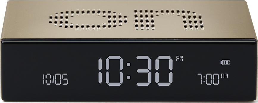 Flip Premium Réveil double face, doré