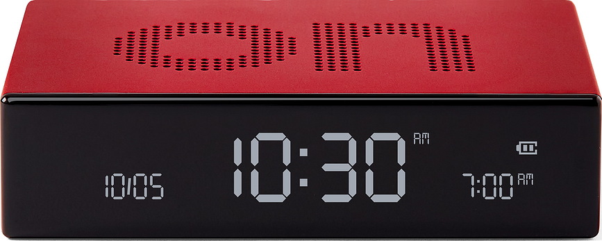 Flip Premium Réveil réversible, rouge