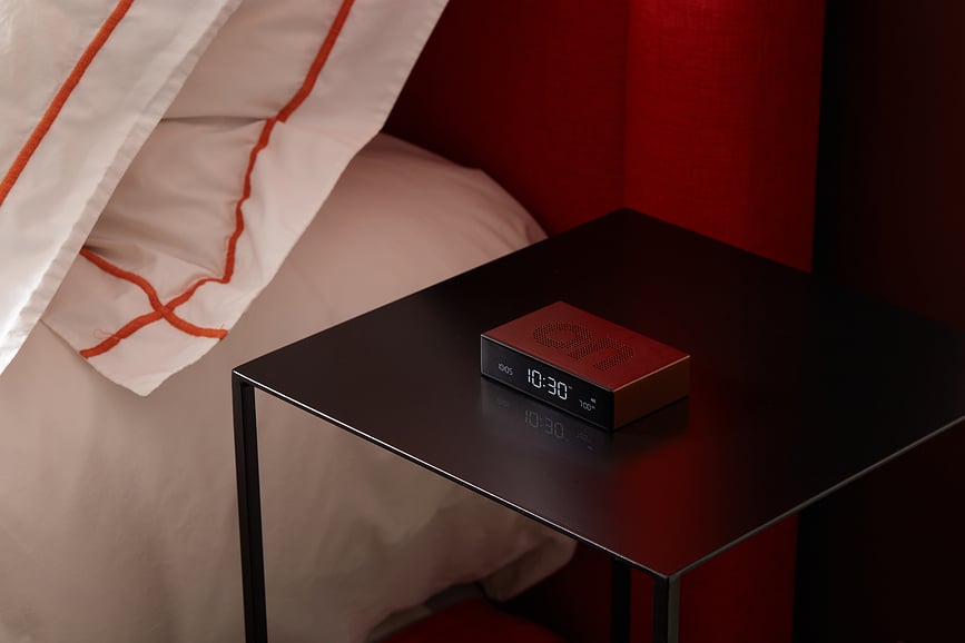 Flip Premium Réveil réversible, rose clair