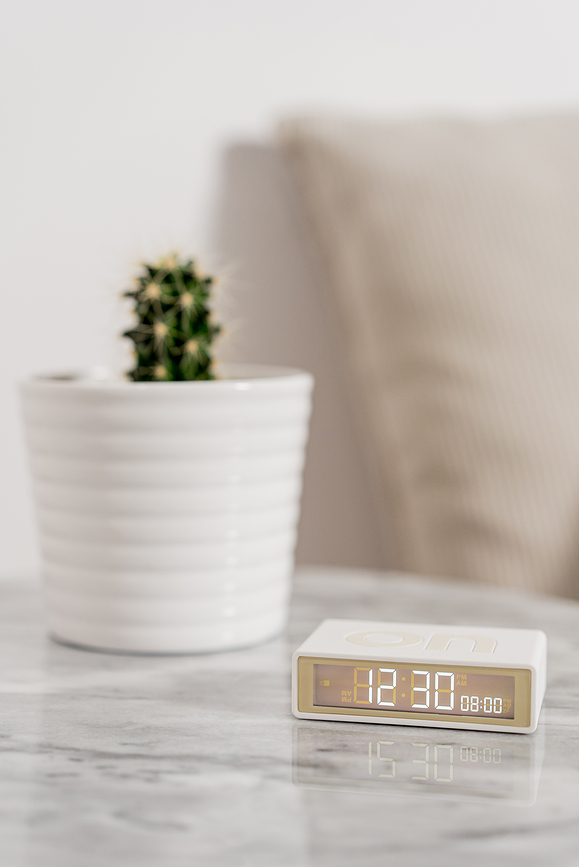 Flip+ Réveil de voyage, blanc