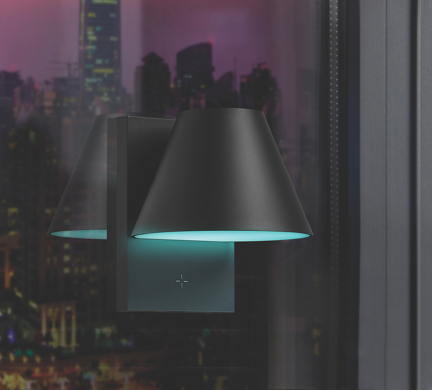 Hellonite Lampa solarna L crna