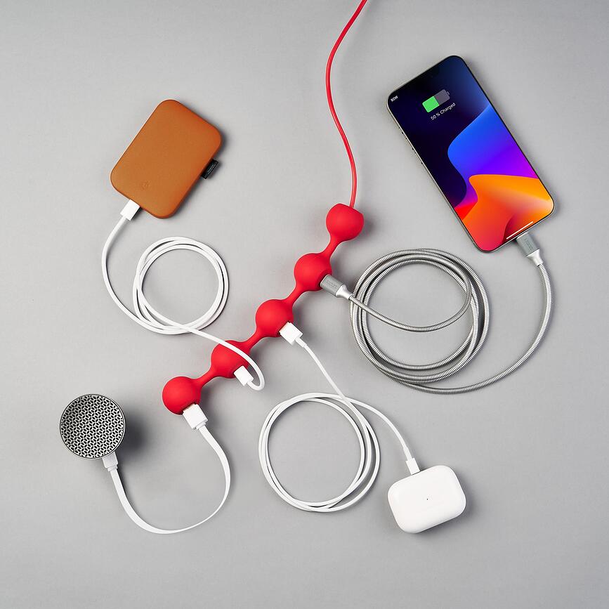 Hub USB Tipo C Peas Hub C, 4 puertos, rosa claro