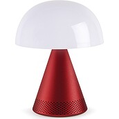 Lampa LED Mina Audio L ciemnoczerwona z głośnikiem bluetooth
