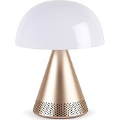 Lampa LED Mina Audio L złota z głośnikiem bluetooth