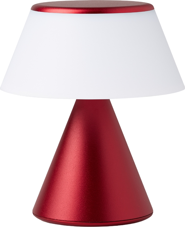 Lampada a LED Luma M rossa scura