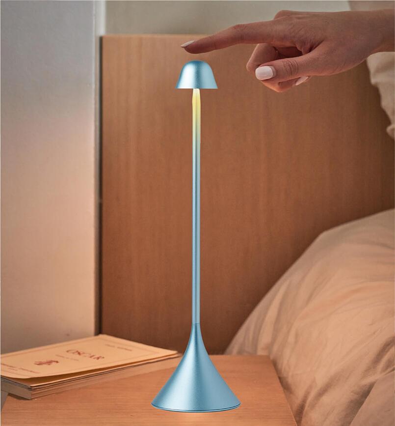 Lámpara de Mesa Steli Bell, rosa claro