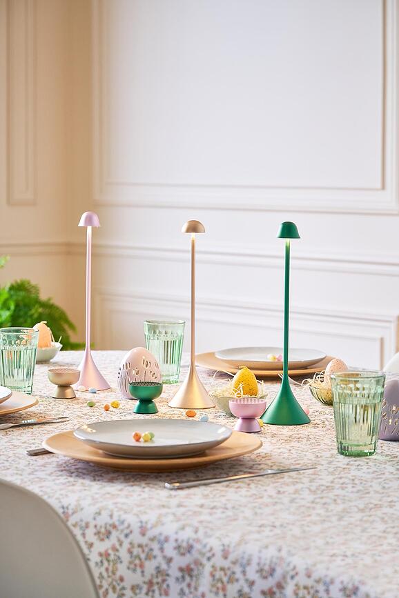 Lámpara de Mesa Steli Bell, rosa claro