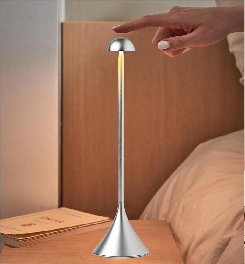 Lámpara de Mesa Steli Dome, rojo oscuro