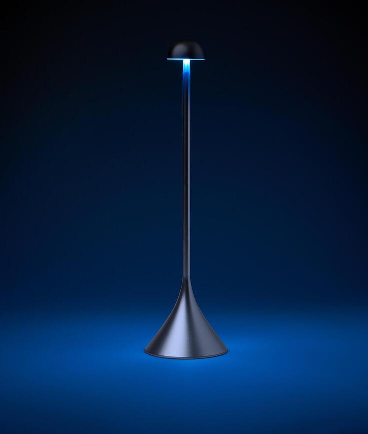 Lámpara de Mesa Steli Dome, rojo oscuro