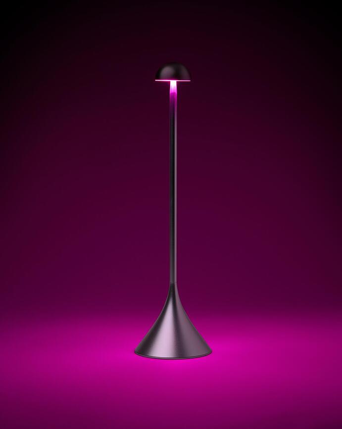 Lámpara de Mesa Steli Dome, rojo oscuro