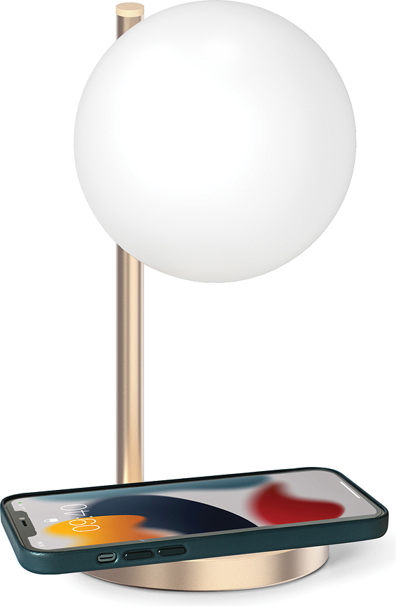 Lámpara LED Bubble, acabado gunmetal, con cargador