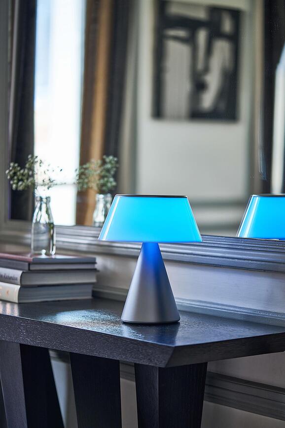 Lámpara LED Luma XL, plata oscura