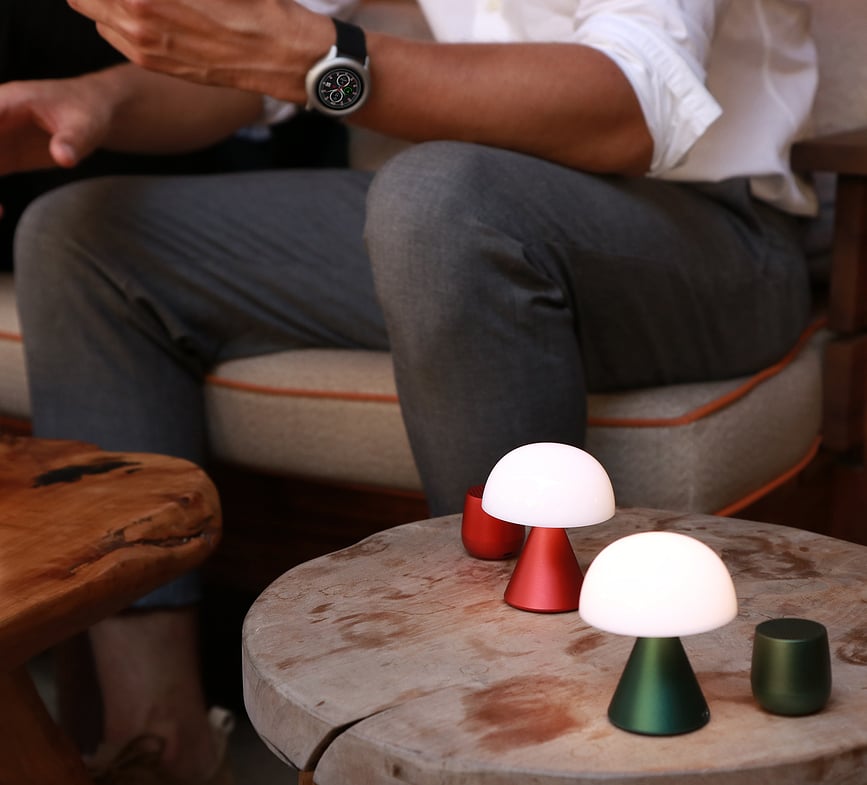 Lámpara LED Mina, mini, verde oscuro