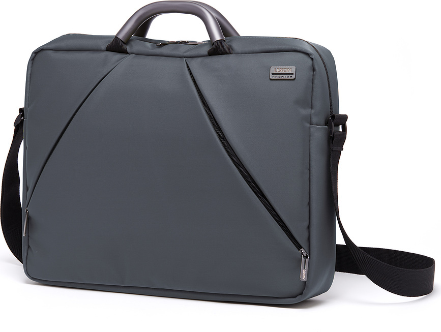 Laptop- og dokumenttaske Premium+ L grå
