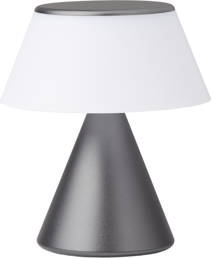 Luma LED-lampa M, mörk silver
