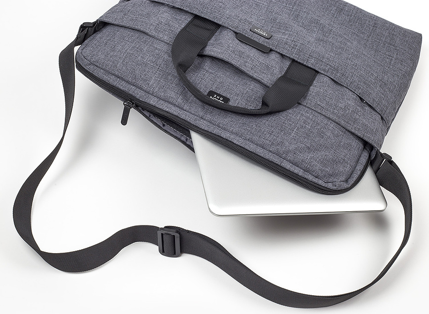 Maletín doble para portátil y documentos One, 14", gris