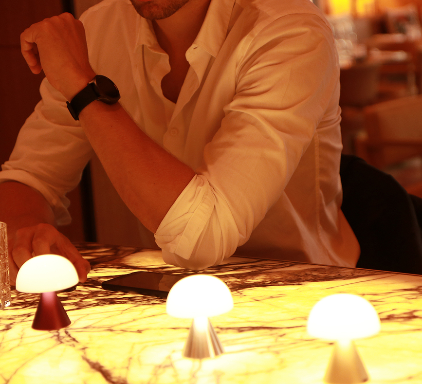 Mina Lampe LED mini, jaune clair