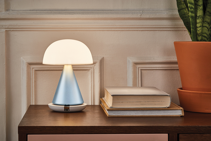 Mina L Lampe LED, rose clair