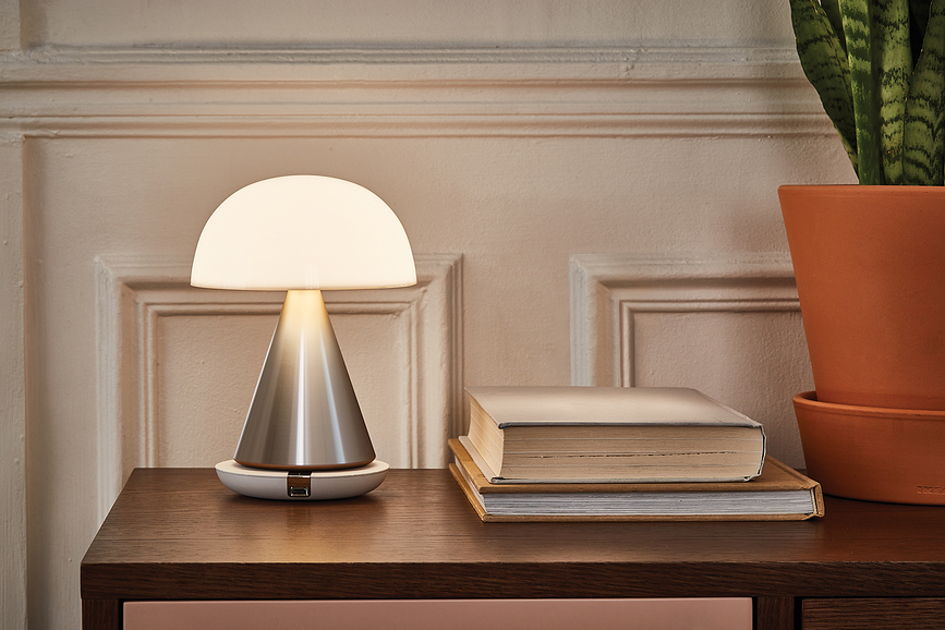 Mina L Lampe LED, rose clair