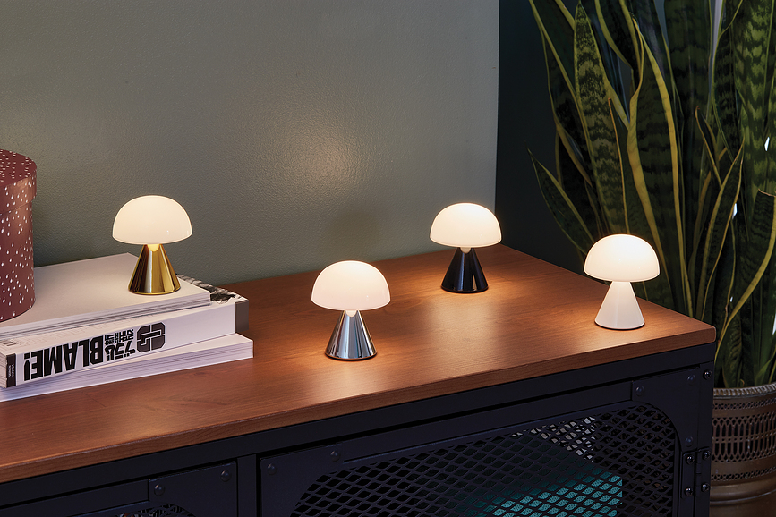 Mina LED Svetilka mini, sijajna, črna, plastična