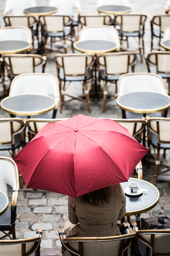 Minihook Parapluie pliant, rouge