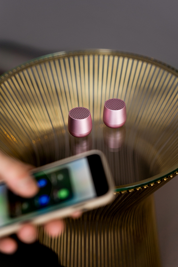 Mino+ Enceinte portable, dorée, en aluminium