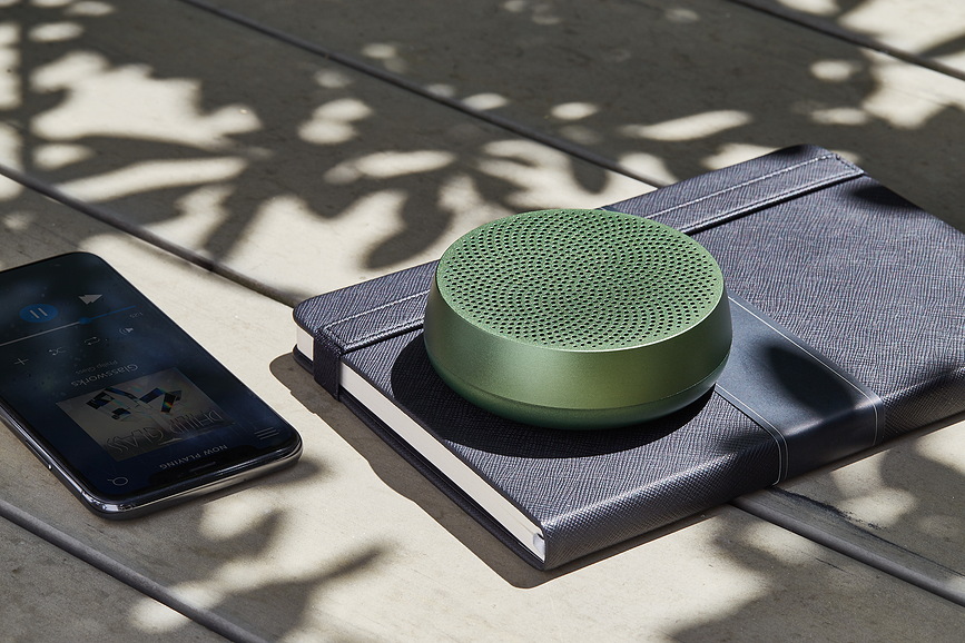 Mino L Enceinte, rouge, en aluminium