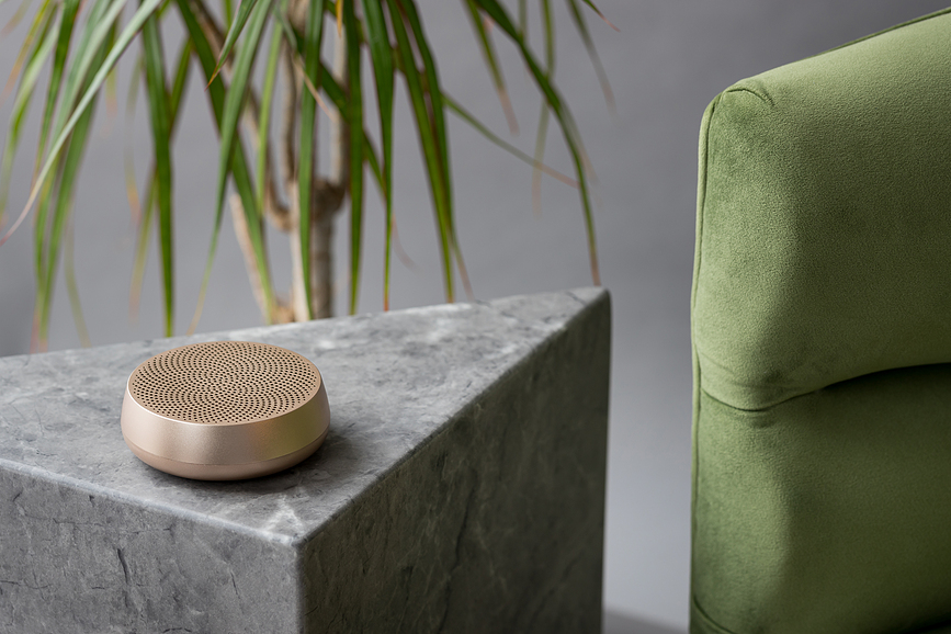 Mino L Enceinte, rouge, en aluminium