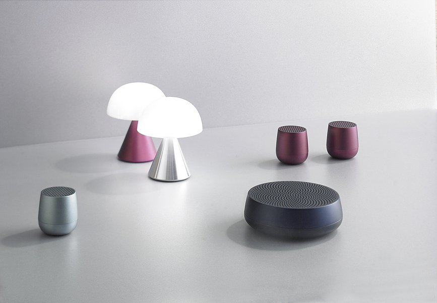 Mino L Enceinte, rouge, en aluminium