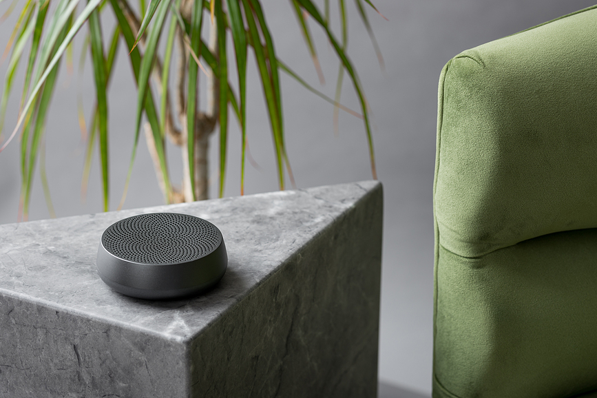 Mino L Enceinte, rouge, en aluminium