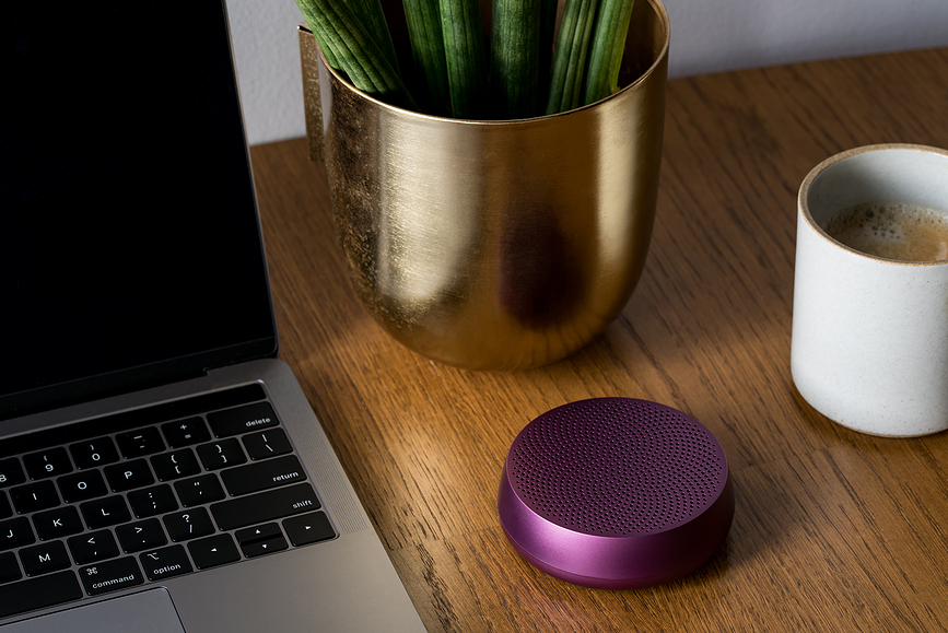 Mino L Enceinte, rouge, en aluminium